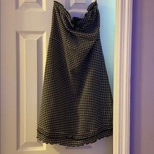 Black and white top shop strapless tight dress